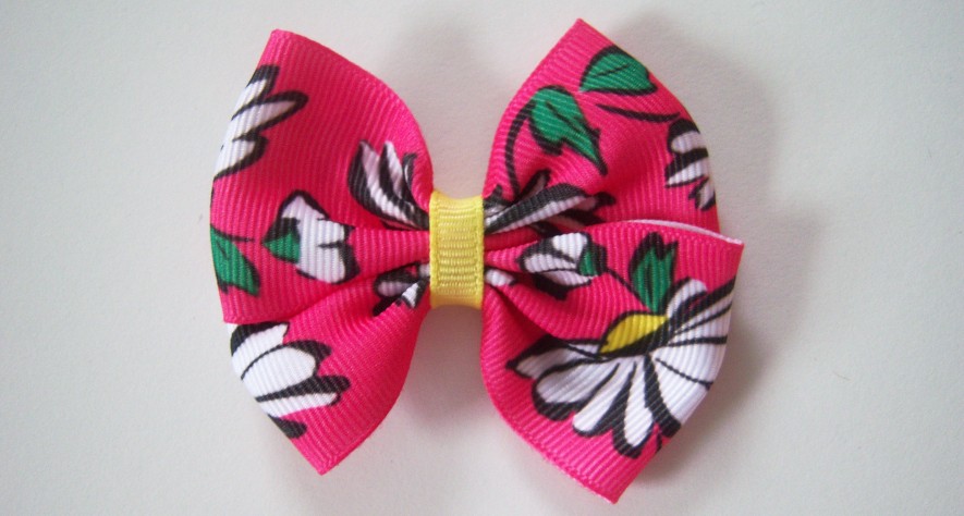 Shocking Daisy Grosgrain 2 1/4" Bow