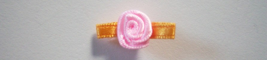 Pink Bud/Gold Satin 7/8" Loop