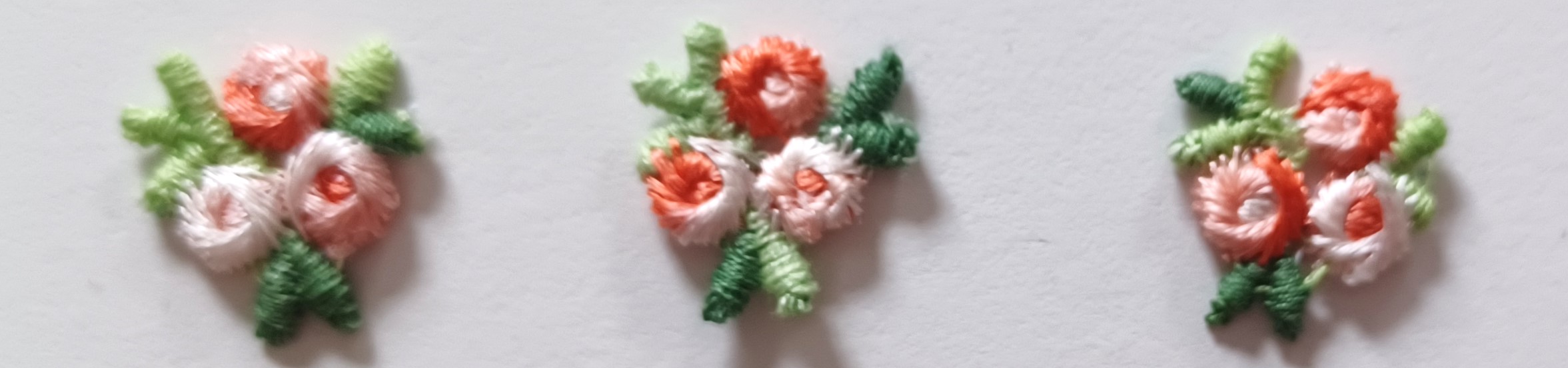 White/Orange 5/8" Flower