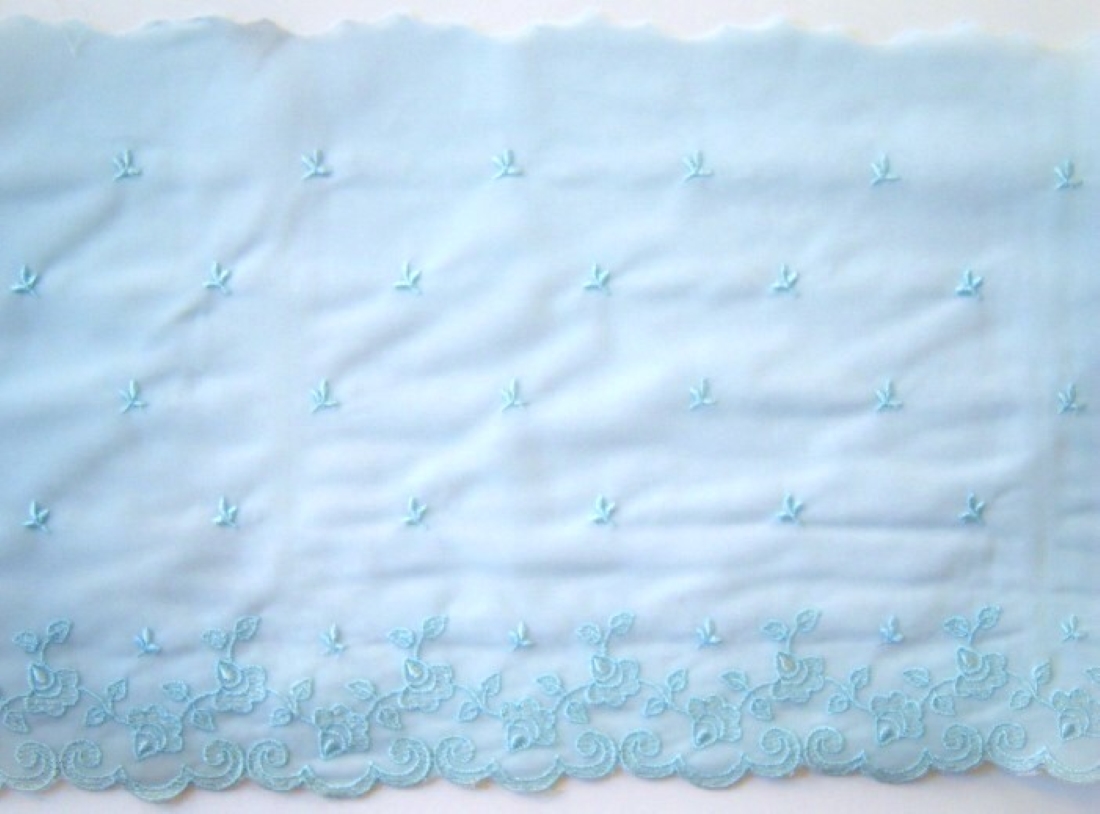 Blue Organza Lined 8 1/4" Tricot