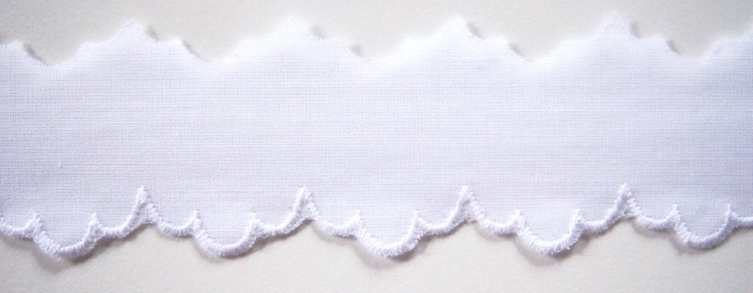 White 1 3/8" Eyelet Lace