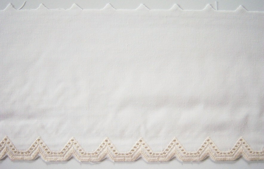 Bone/Ivory 5" Scallop Fabric Trim
