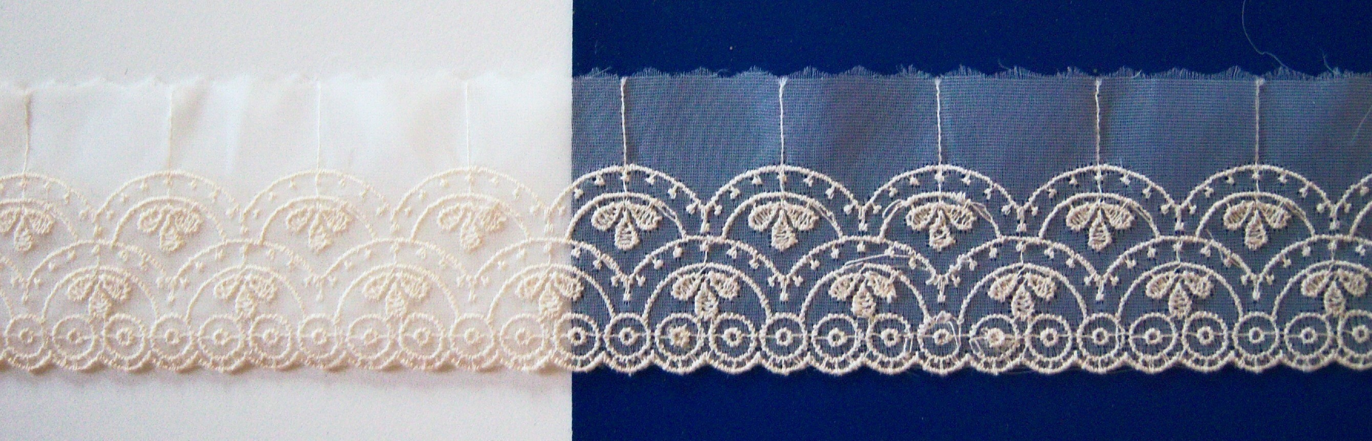 White Organza/Nude 2" Lace