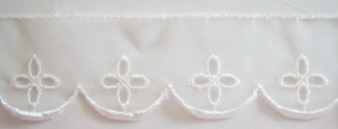 Ivory Embrd 1 1/4" Organza