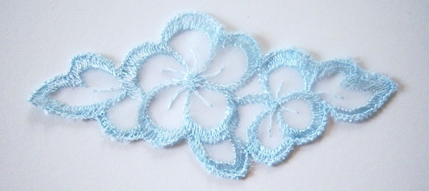 Lt Blue 3 1/2" Embroidered Applique