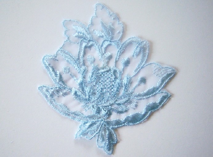 Sky Blue 4" Embroidered Applique