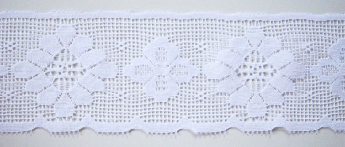 White 3 3/4" Nylon Lace