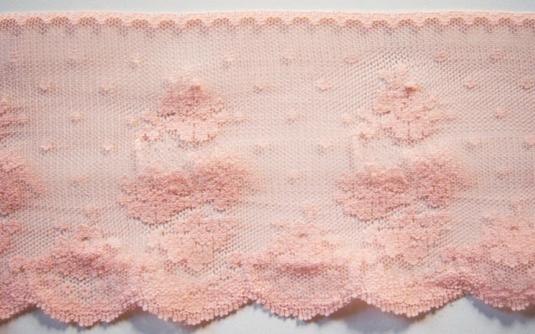 Peach 4" Nylon Lace