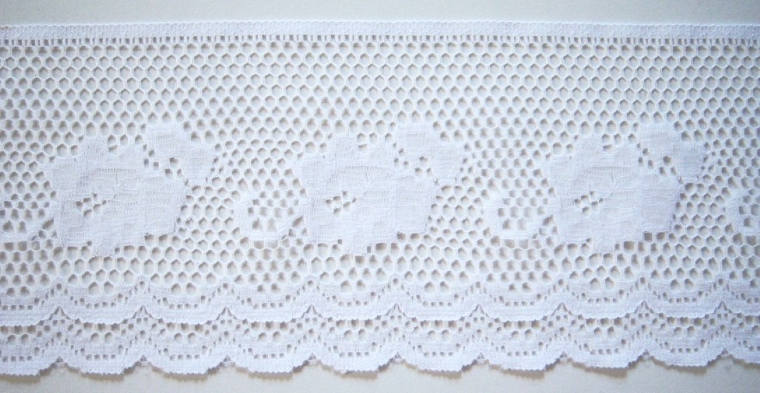 White 3 3/4" Nylon Lace