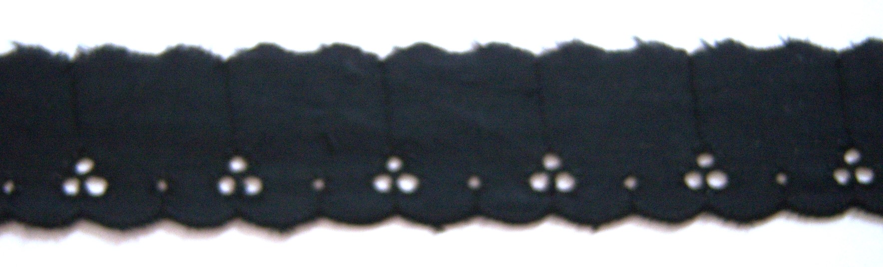 Black 1 1/4" Eyelet Lace