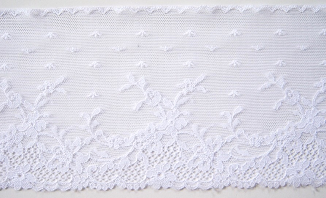 White 4 1/2" Nylon Lace