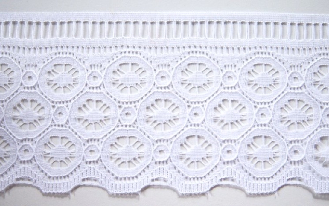 White 3 3/4" Nylon Lace