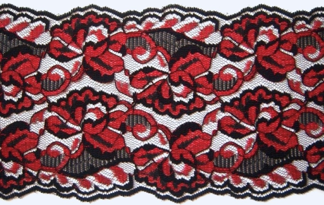 Black/Crimson 5" Lace