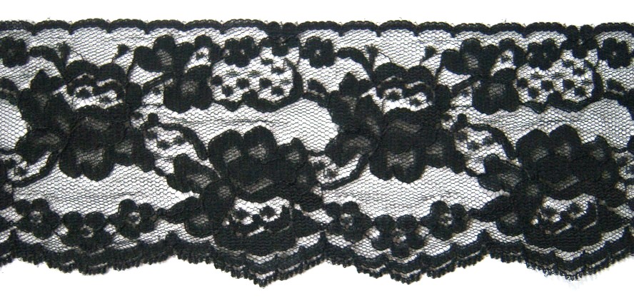 Black 3 1/2" Nylon Lace