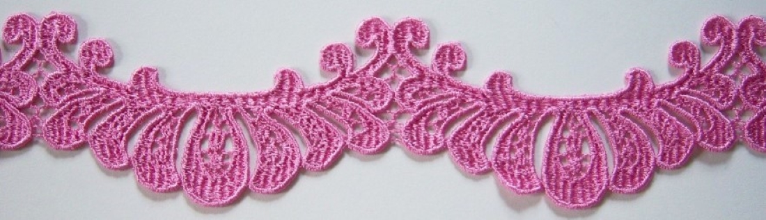 Rose Pink 2 1/4" Venise Lace