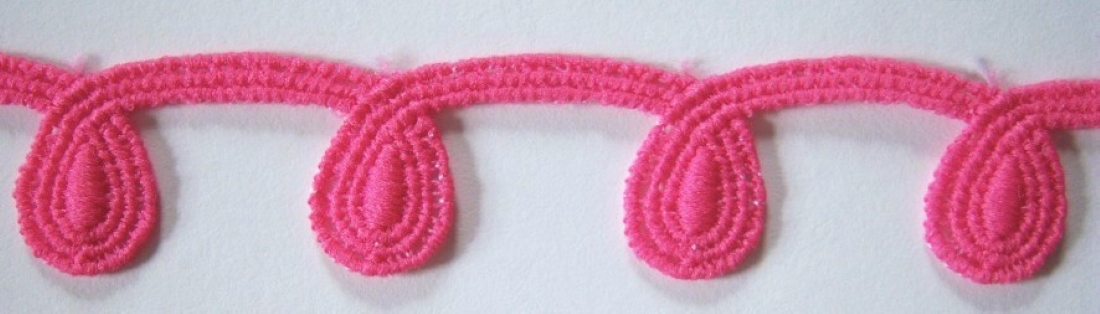 Hot Pink 3/4" Venise Lace