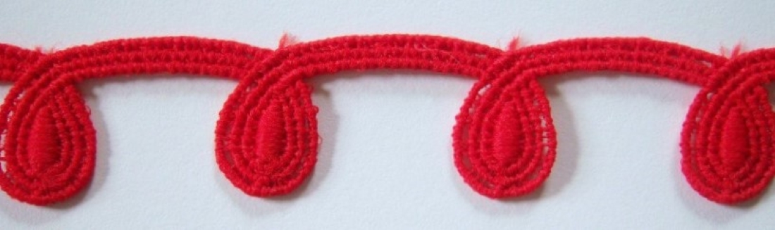 Red 3/4" Venise Lace