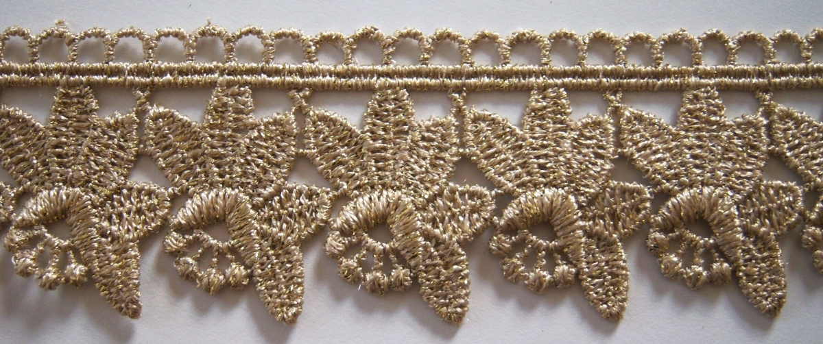 Metallic Gold 2" Venise Lace