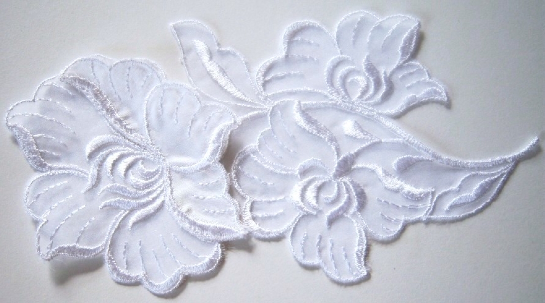White/Satin Flap Applique
