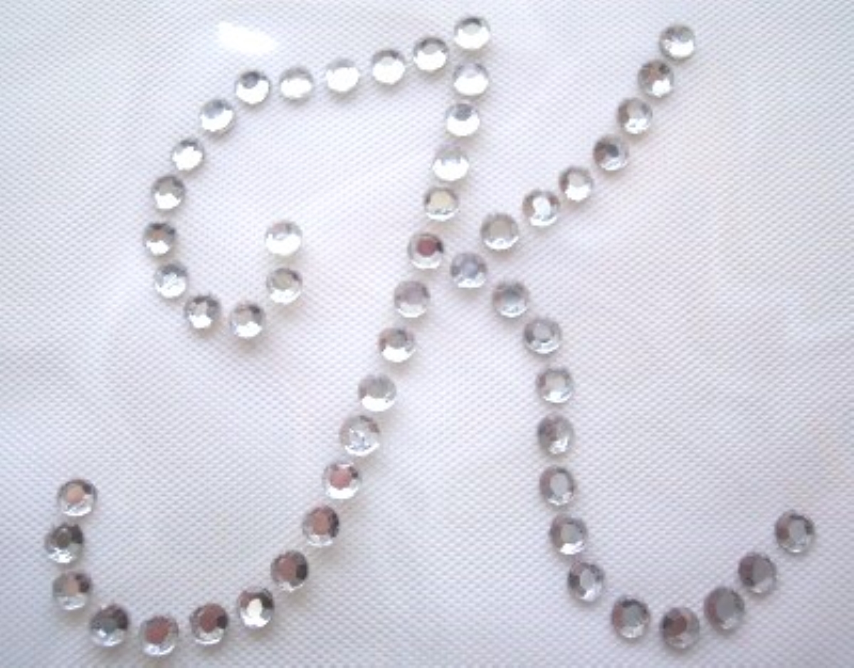 Letter K 54 - 4mm Rhinestones