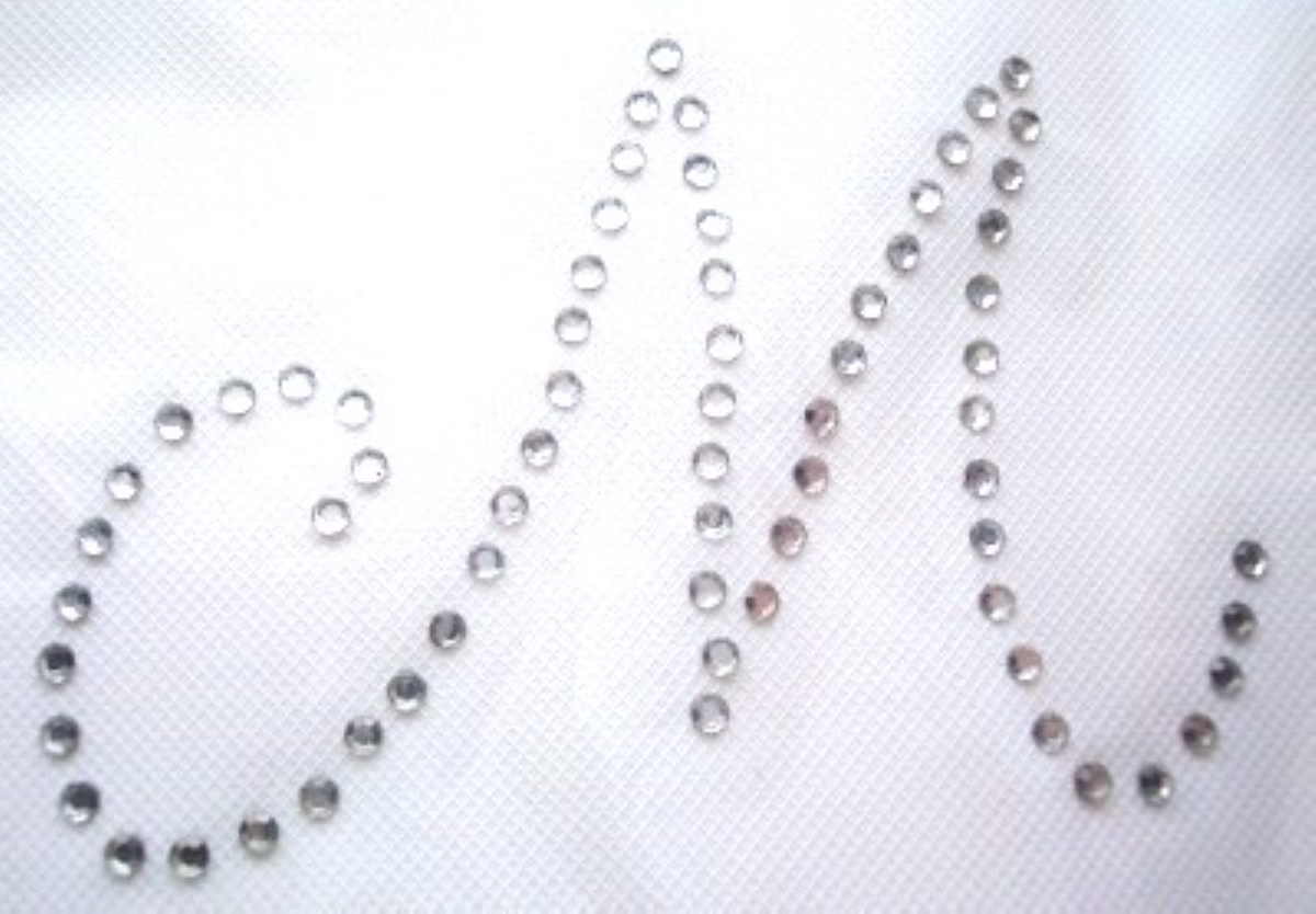 Letter M 68 - 4mm Rhinestones