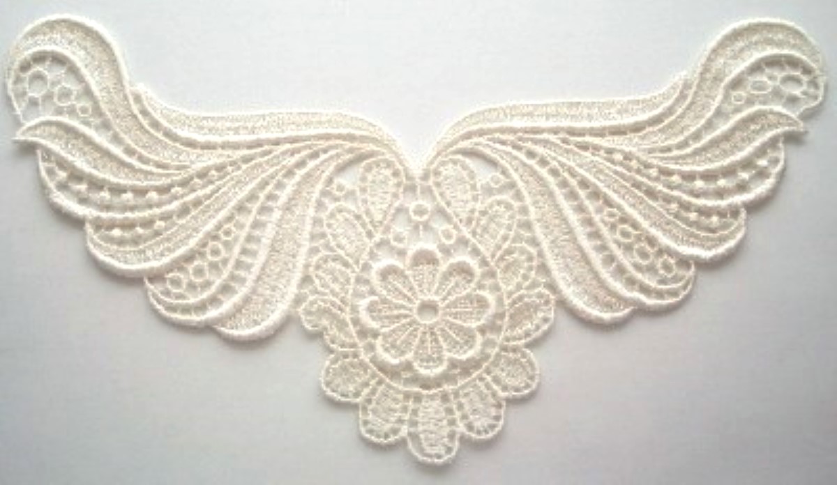 Light Ivory Swirl Venise Lace Applique