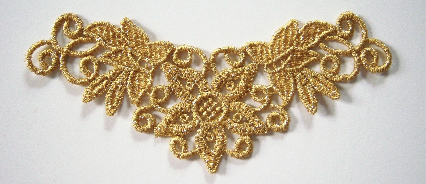 Gold Venise Lace 6" Yoke Applique