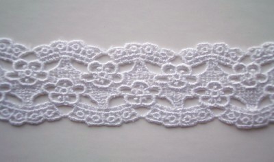White 1 1/4" Venise Lace