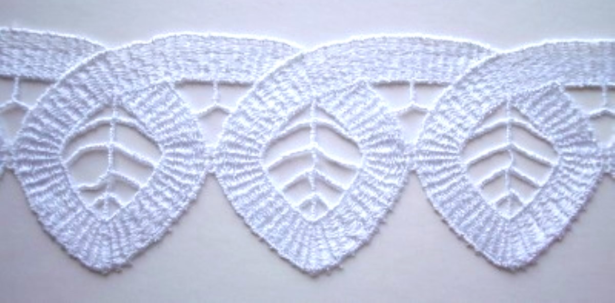 White 2 1/4" Venise Lace