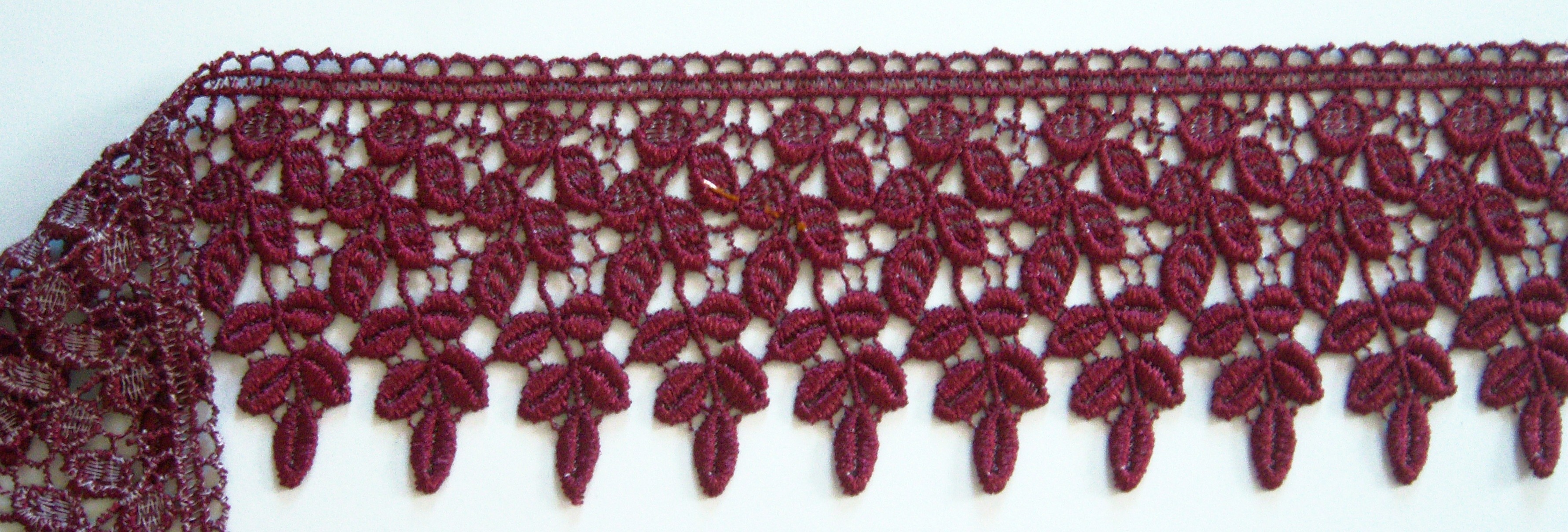 Cranberry/Grey 3 1/2" Venise Lace