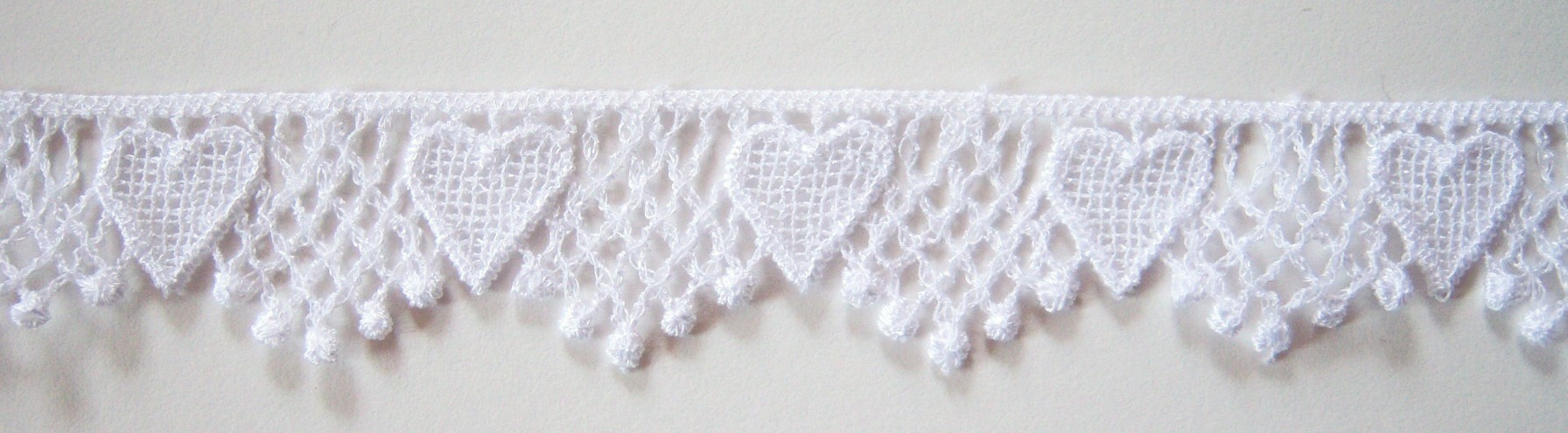 White Hearts 3/4" Venise Lace
