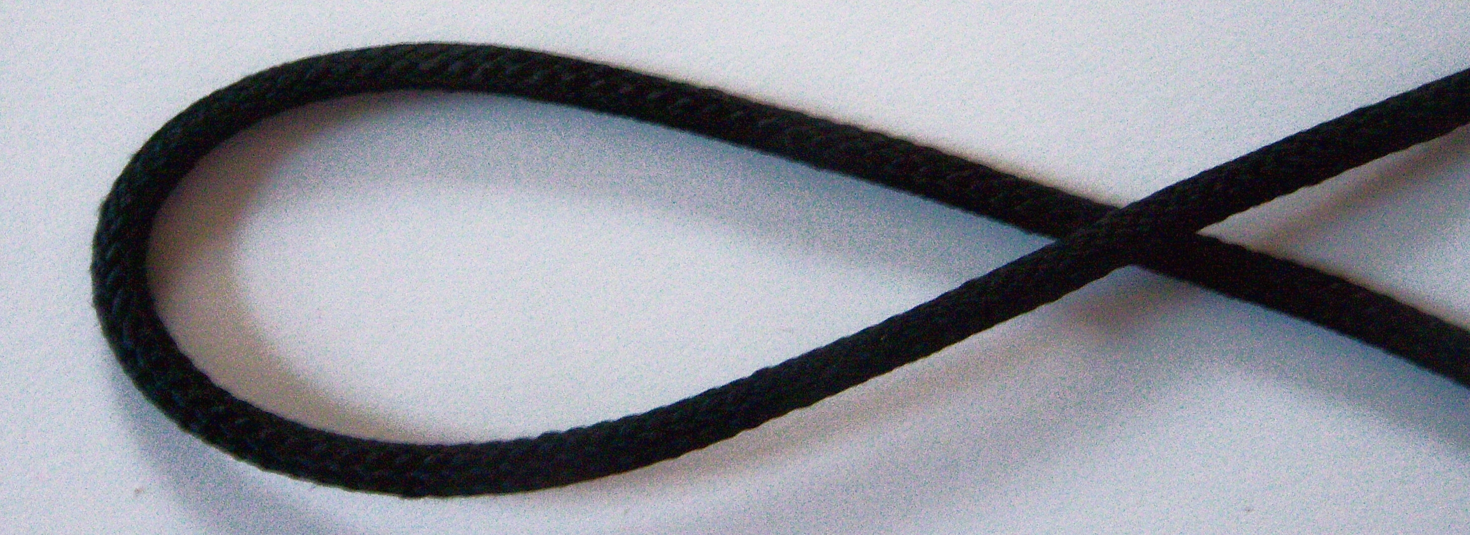 Black Flat 3/16" Poly Cord