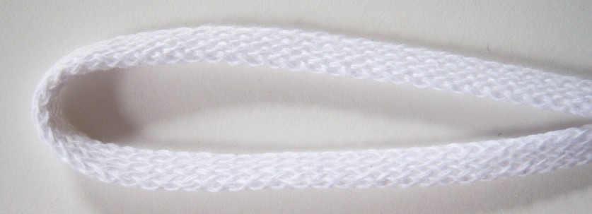 White Knit 5/16" Polyester Drawstring Cord