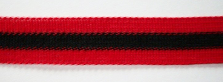 Red/Black Stripe 5/8" Tape