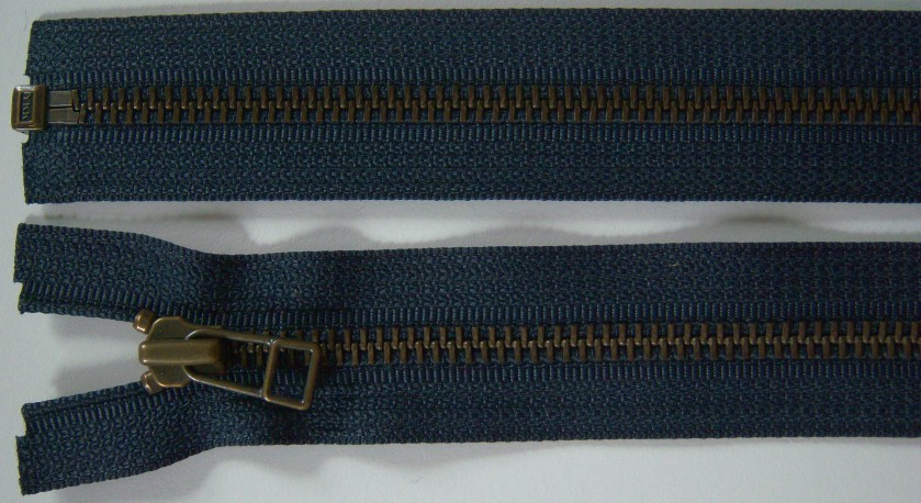 Dk Navy YKK 21" Metal Separating Zipper