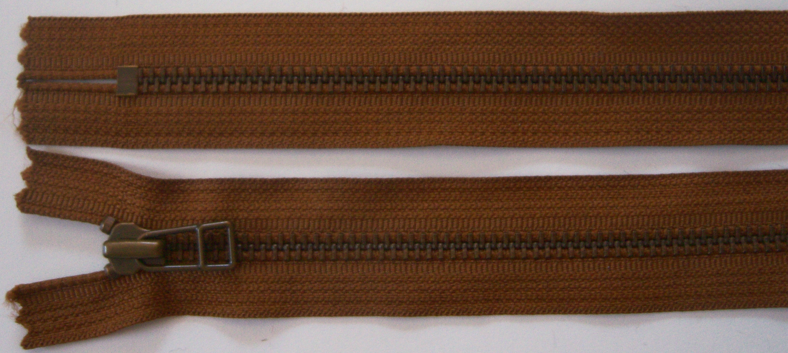 Tobacco YKK 14" Metal Zipper