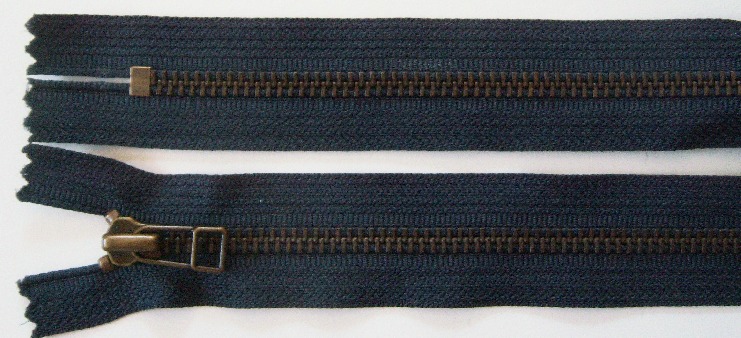 Dusty Navy YKK 14" Metal Zipper