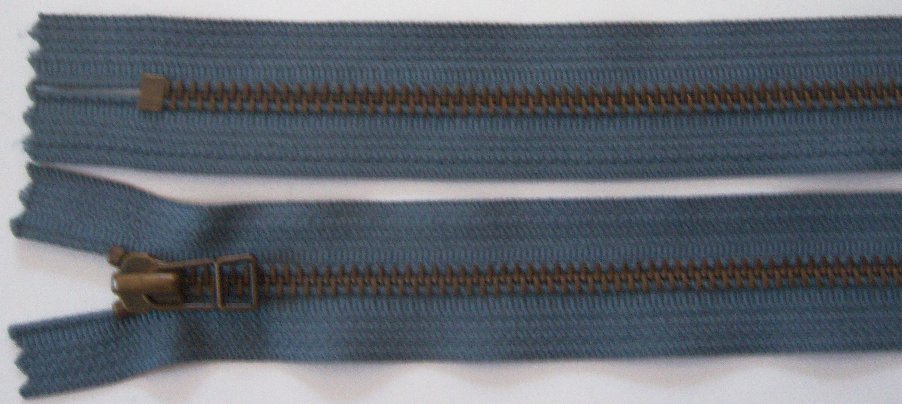Steel Grey YKK 14" Metal Zipper