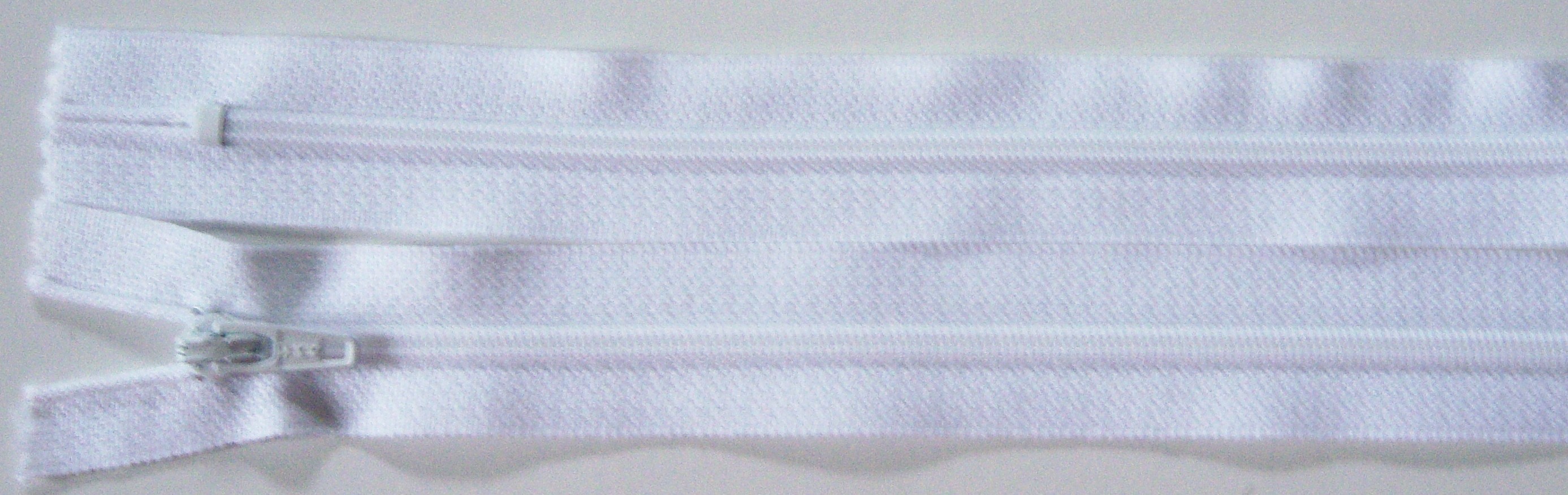 White YKK 7.5" Zipper