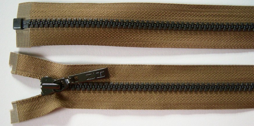 Antique Gold YKK 28" Vislon Newport Harbor Pull Separating Zipper