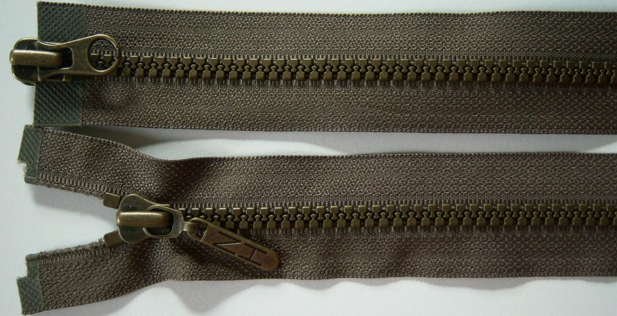 Olive Drab YKK 28" Vislon Parka Newport Harbor Pull Separating Zipper