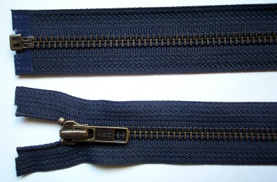 Space Blue YKK 21" Metal Separating Zipper