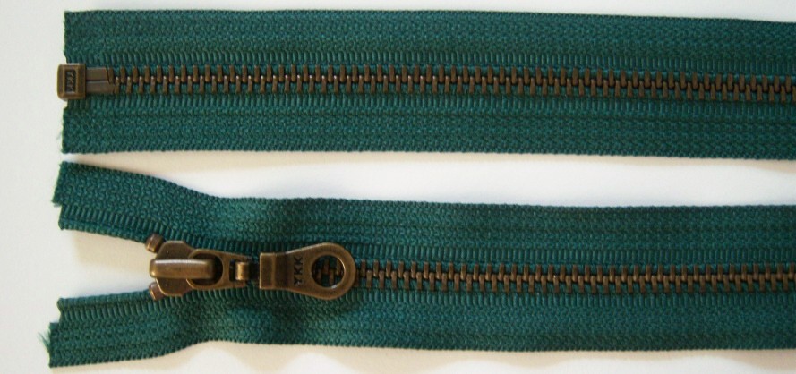 Hemlock YKK 28" Metal Separating Zipper