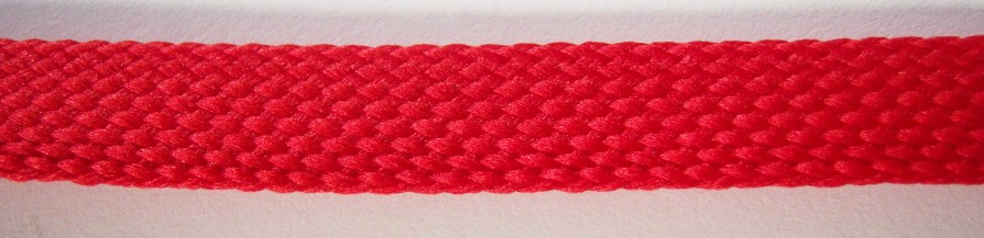 Lipstick Red 1/2" Fold Over Braid