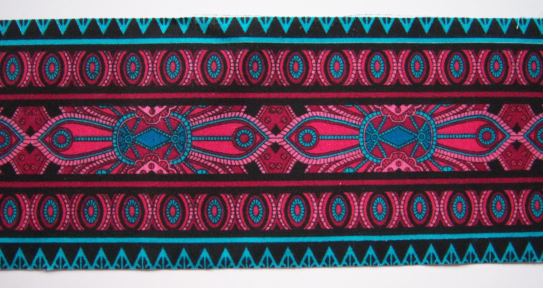 Fuschia/Teal/Black Cotton