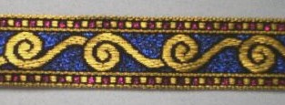 Gold/Royal 7/8" Jacquard