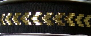 Black/Gold 1 1/2" Ribbon