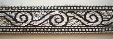 Silver/Black 7/8" Jacquard