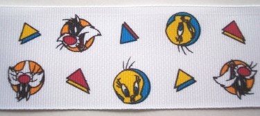 Tweety/Sylvester 1 1/2" Grosgrain Ribbon