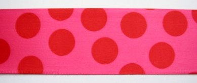 Shocking/Red Dot 1 1/2" Satin Ribbon